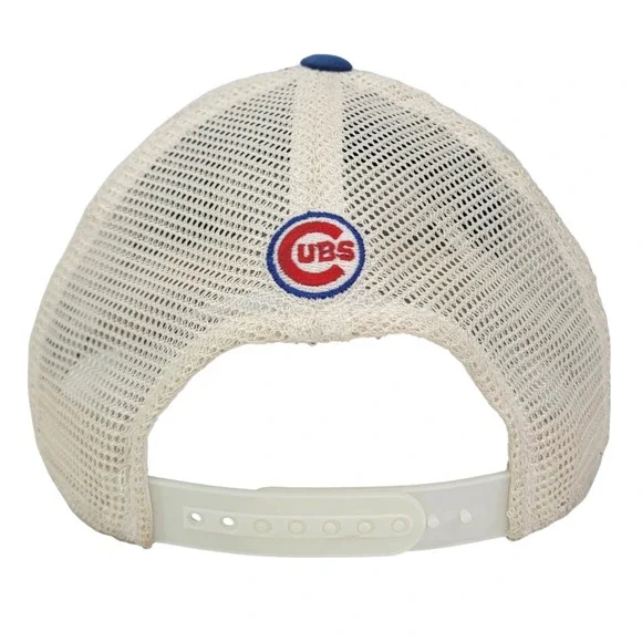 Chicago Cubs Hat - Cooperstown Collection Snapback Baseball Trucker Cap Blue MLB - Picture 3 of 8